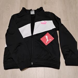 Puma Kids Black and White Jacket